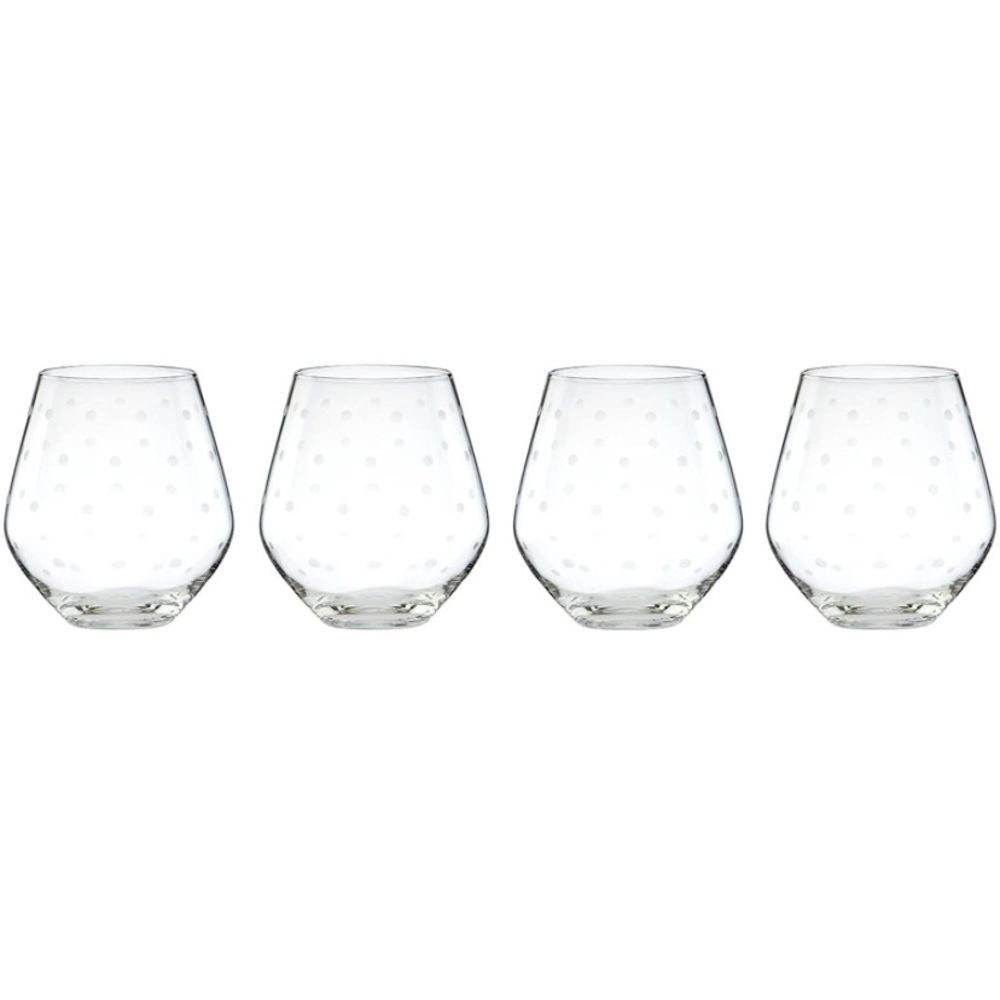 Kate Spade Stemless White Wine Larabee Dot